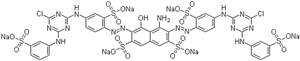 hexasodium 4-amino-3,6-bis[[4-[[4-chloro-6-[(3-sulphonatophenyl)amino]-1,3,5-triazin-2-yl]amino]-2-sulphonatophenyl]azo]-5-hydroxynaphthalene-2,7-disulphonate